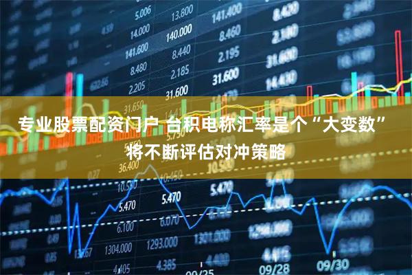 专业股票配资门户 台积电称汇率是个“大变数” 将不断评估对冲策略